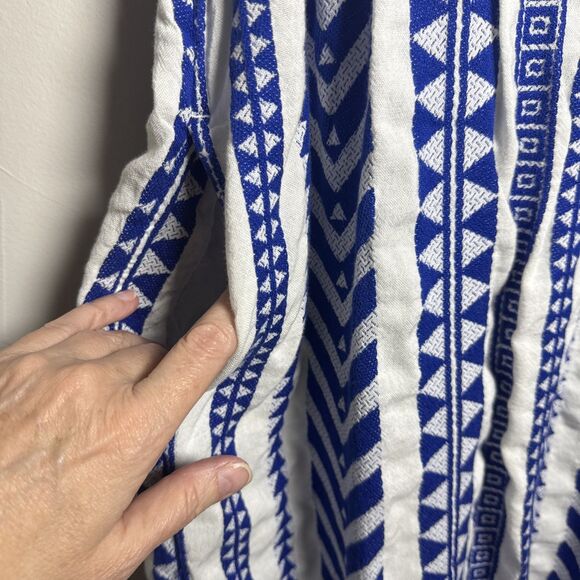 Old Navy Blue White Southwest Print Dress Women's Size Medium Knee Length - Picture 8 of 14